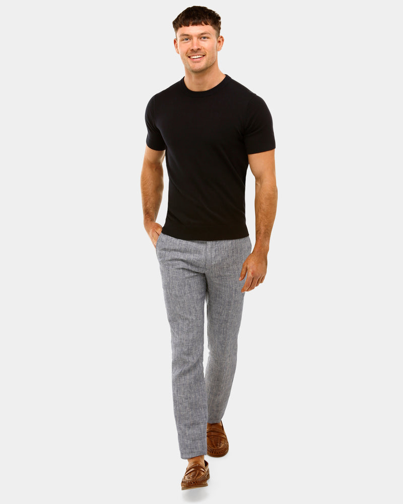 Sleek Crew Neck Knit T-Shirt
