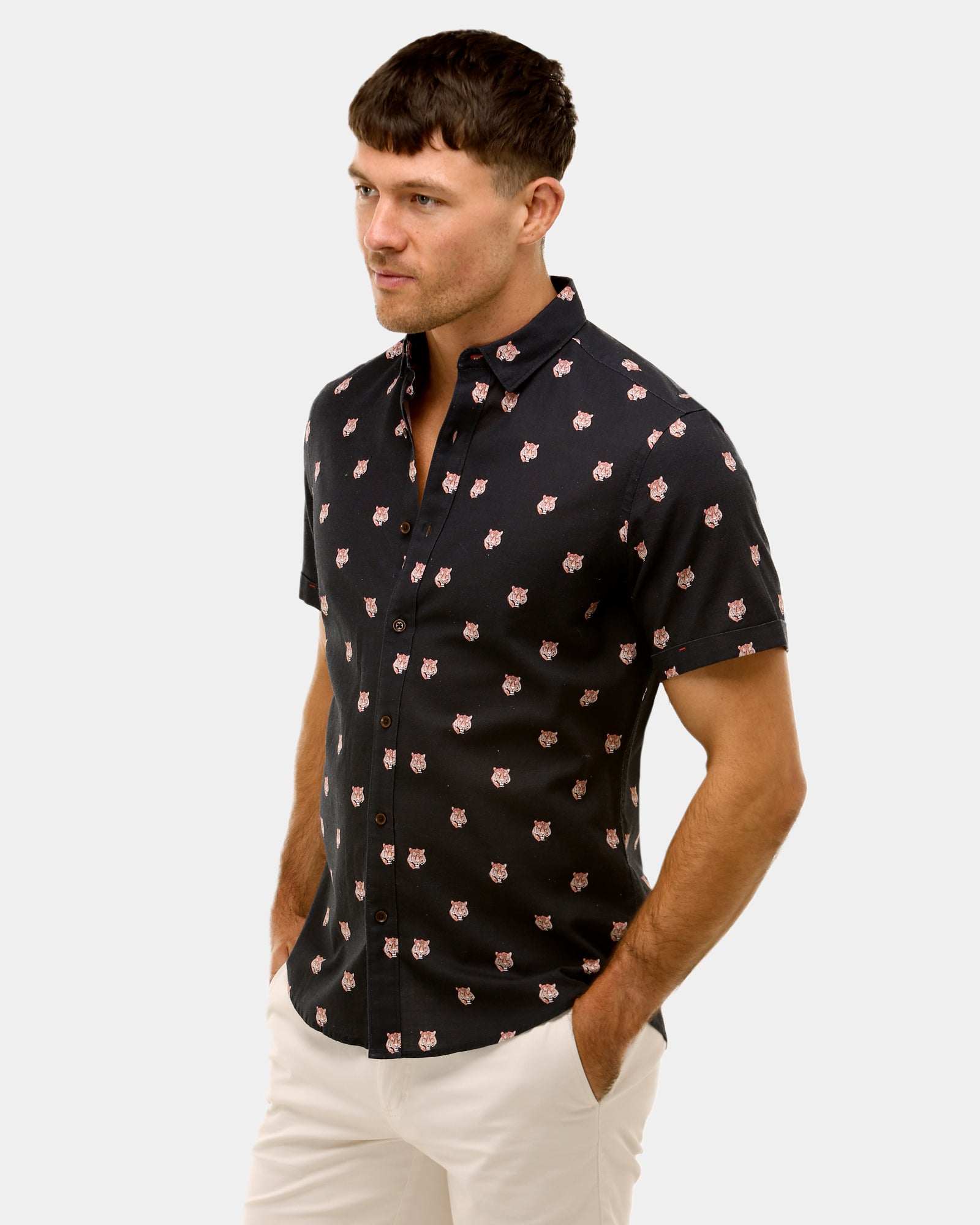 Tiger Print Casual Shirt