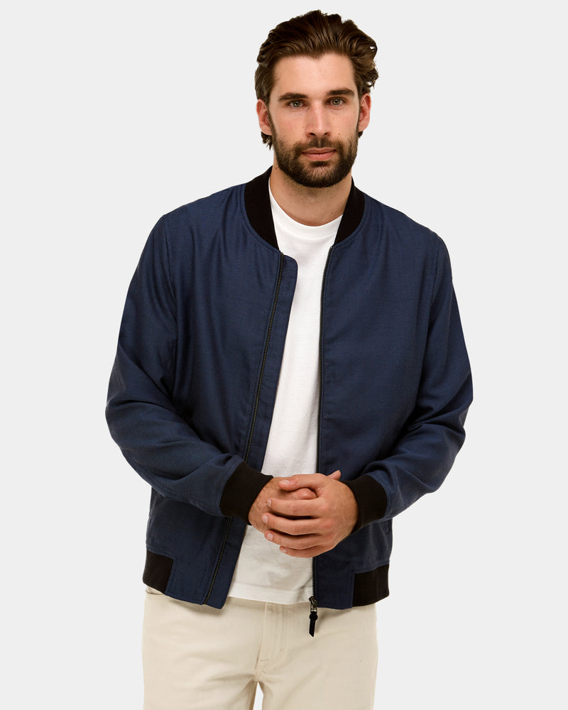 Herringbone Bomber Jacket