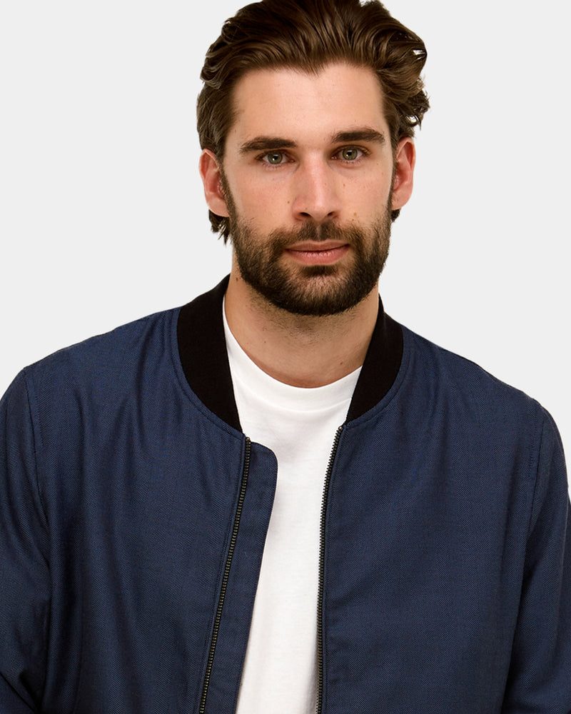 Herringbone Bomber Jacket