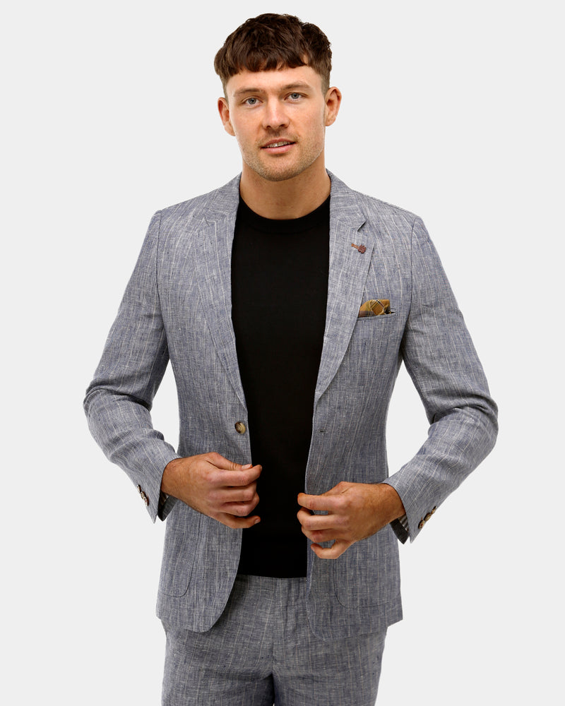 Linen Subtle Stripe  Blazer