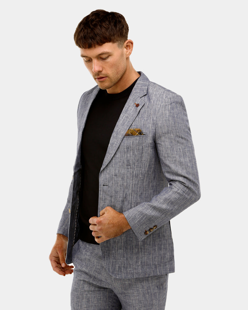 Linen Subtle Stripe  Blazer