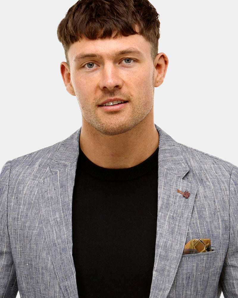Linen Subtle Stripe  Blazer