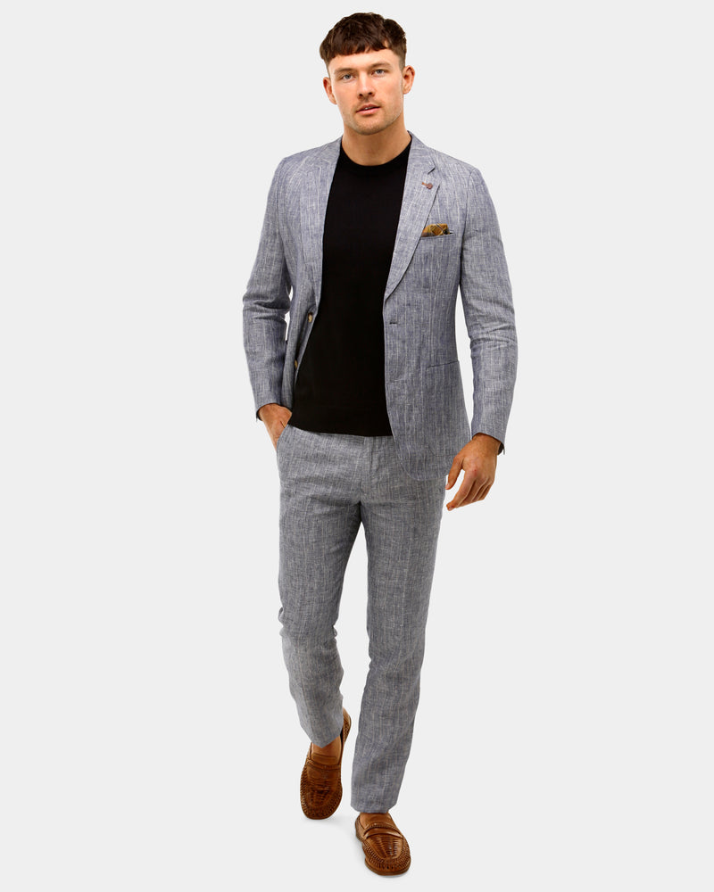 Linen Subtle Stripe  Blazer