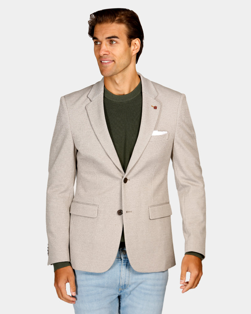 Houndstooth Knit Blazer