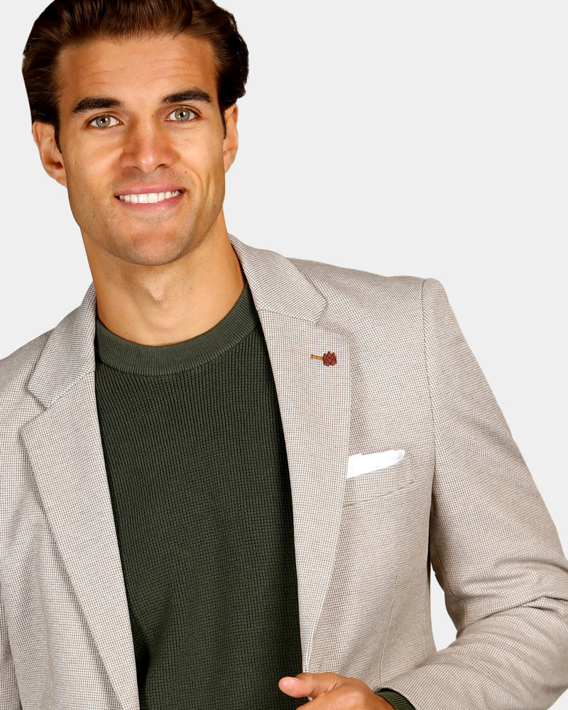 Houndstooth Knit Blazer