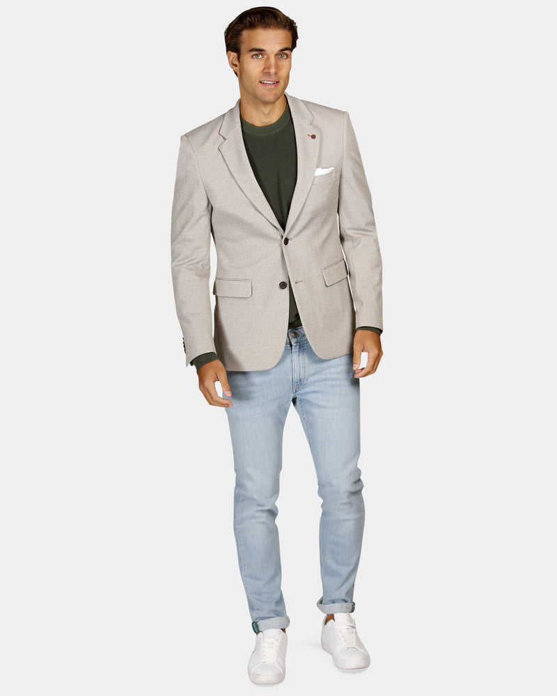 Houndstooth Knit Blazer