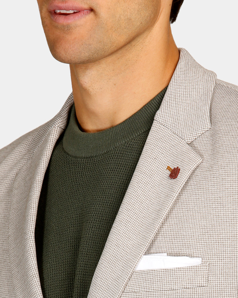 Houndstooth Knit Blazer