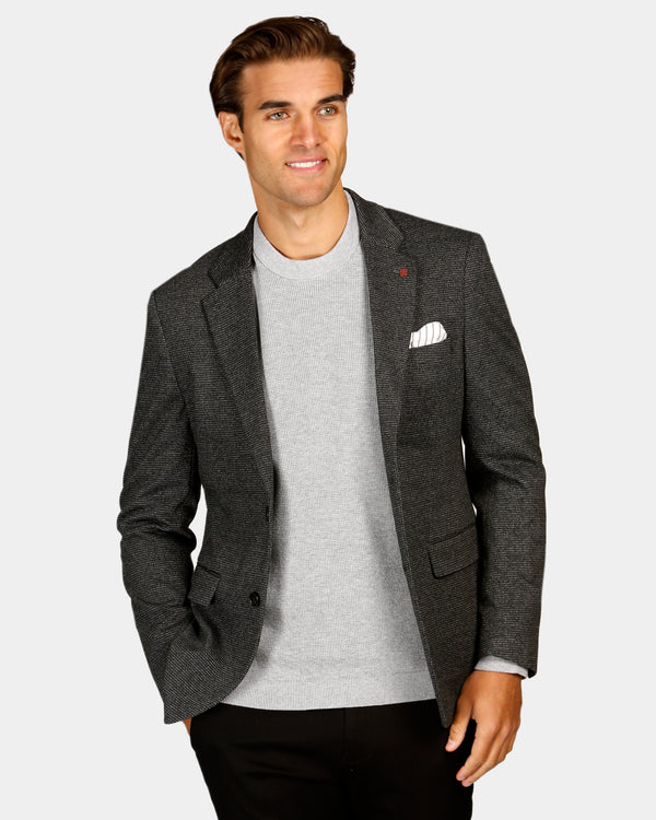 Two-Tone Knit Blazer