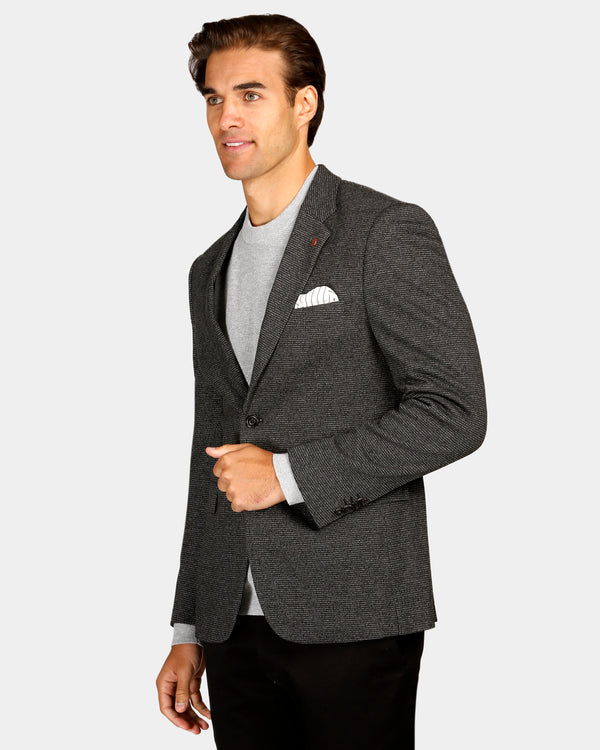 Two-Tone Knit Blazer