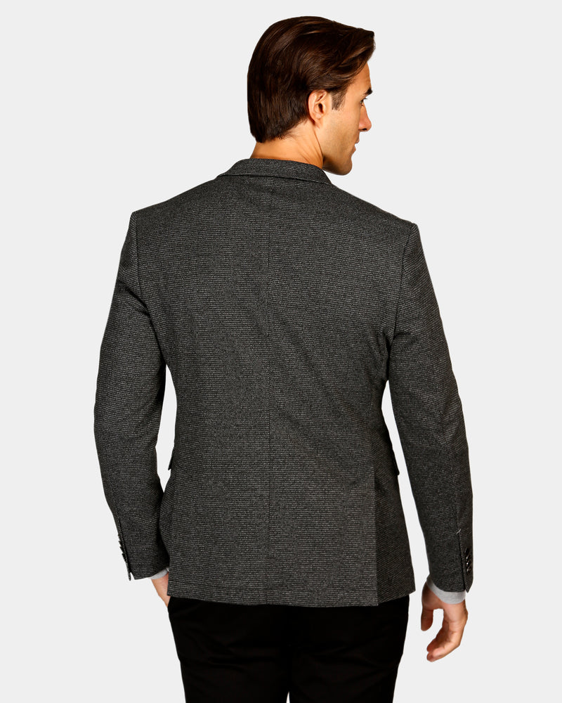Two-Tone Knit Blazer