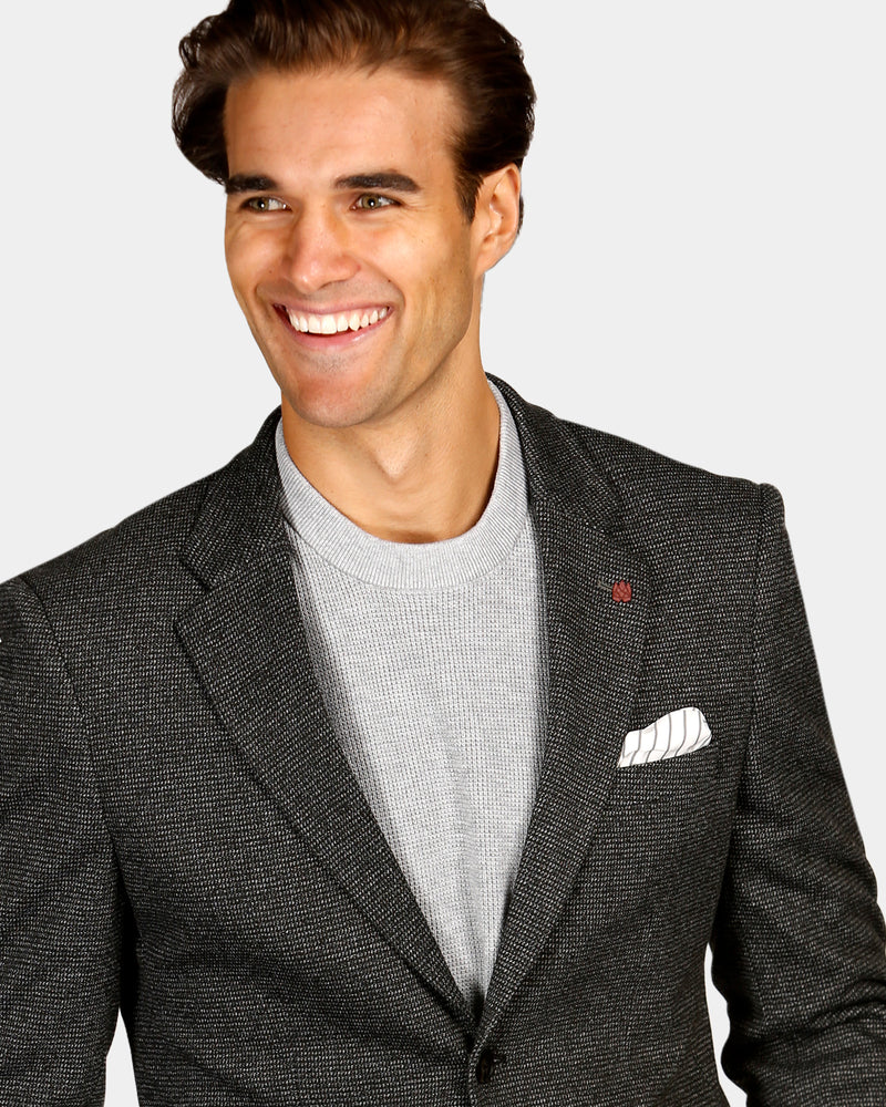 Two-Tone Knit Blazer