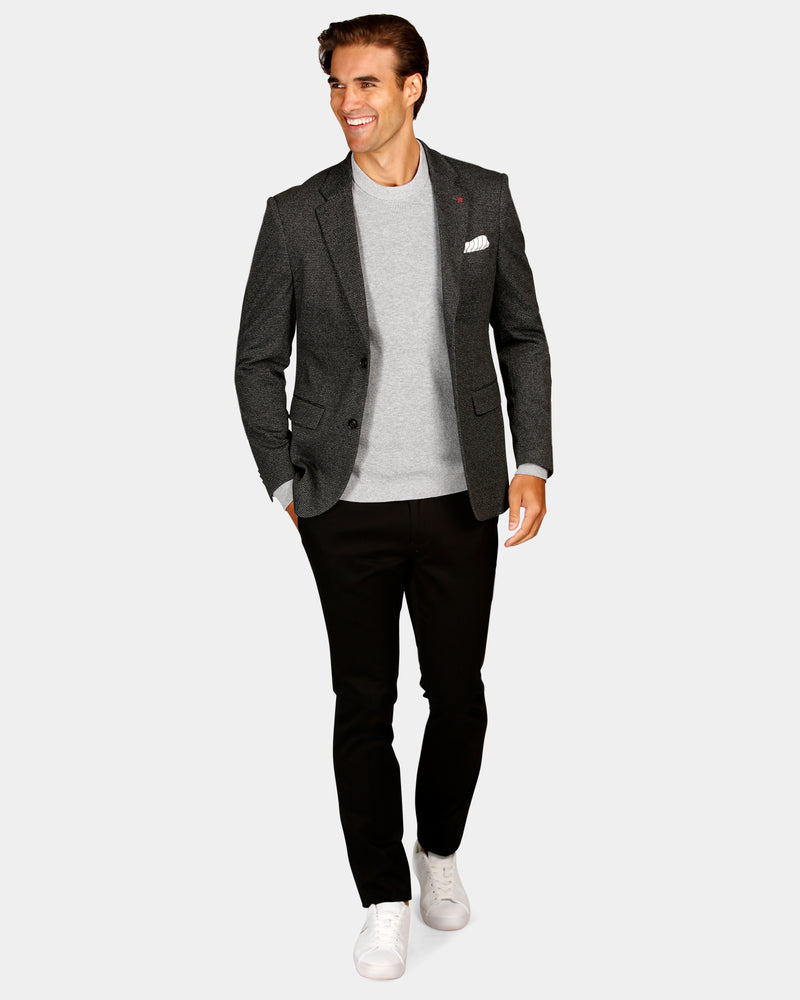 Two-Tone Knit Blazer
