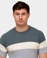 Color Block Knit T-Shirt