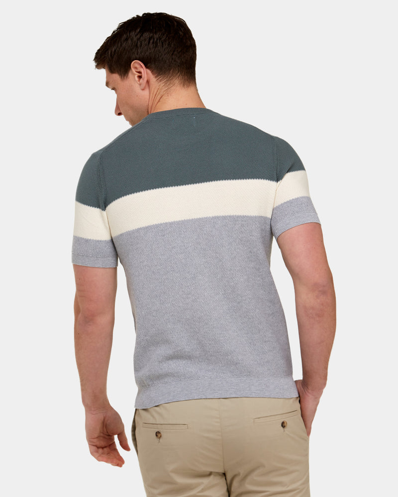 Color Block Knit T-Shirt