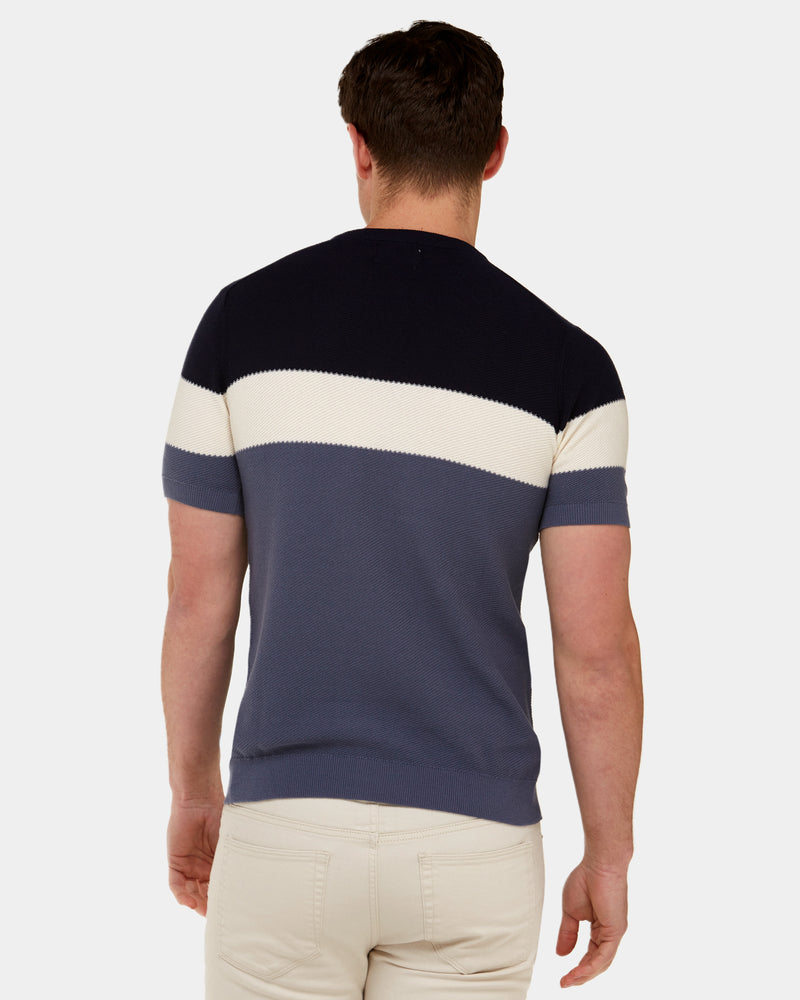 Color Block Knit T-Shirt