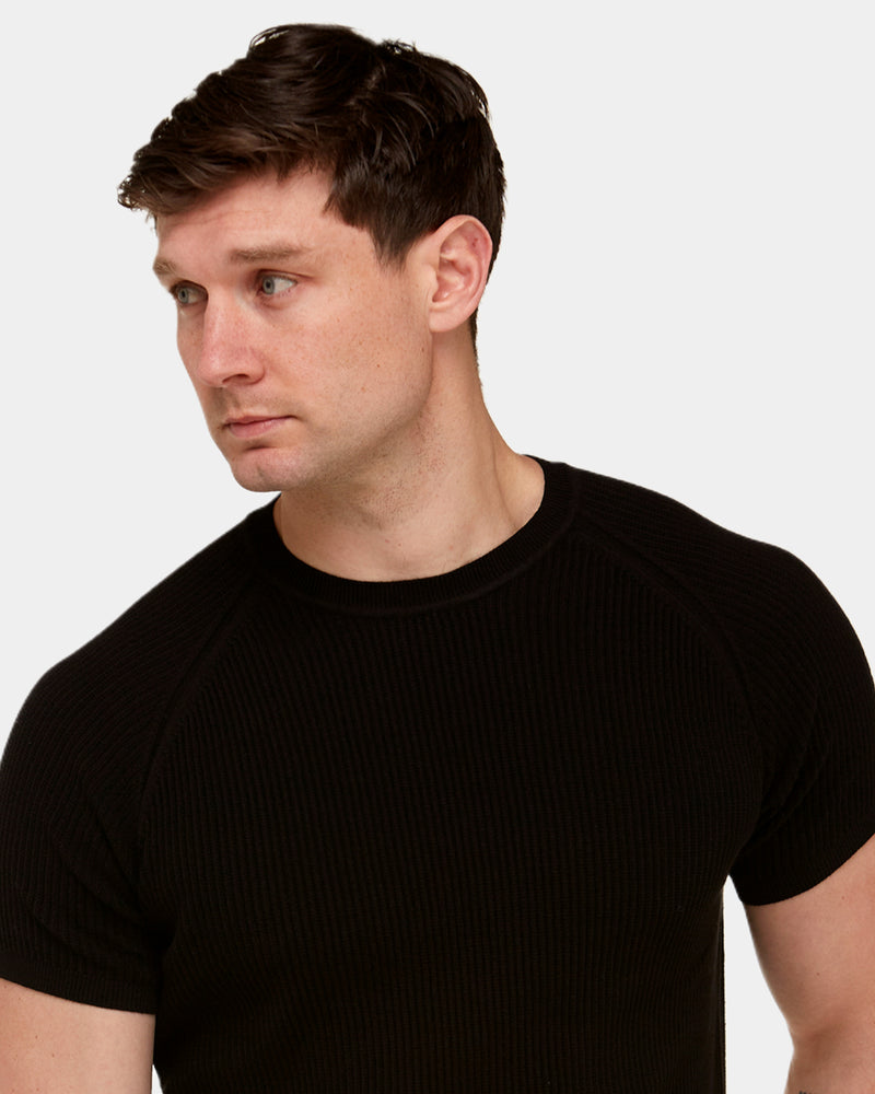 Raglan Sleeve Knit T-Shirt